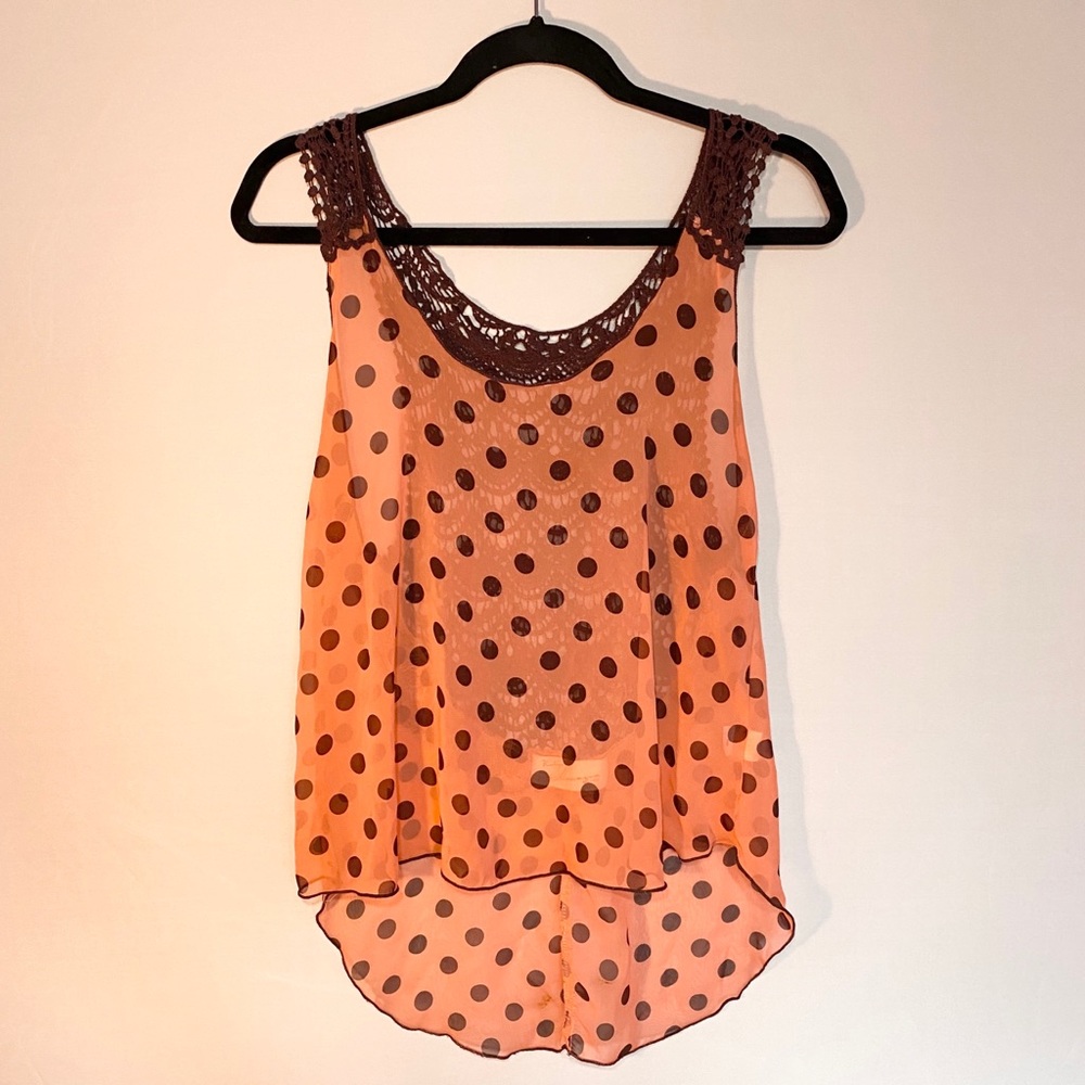 Vintage Havana polka dot tank top blouse
